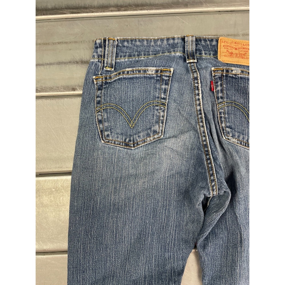 Levis 525‎ Nouveau Low Bootcut Jeans Womens 8M 30x32 Blue Medium Wash Denim - Picture 14 of 16
